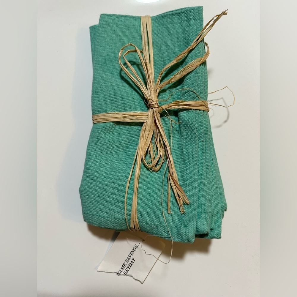NEW FIESTAWARE Cloth Dinner Napkins Seafoam Green Set Of 4 Homer Laughlin Summer